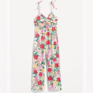 Old Navy floral jumpsuit EUC